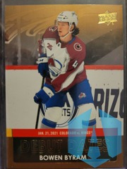 2021-22 Upper Deck Series 1 Debut Dates Gold Bowen Byram #DD-13 Colorado